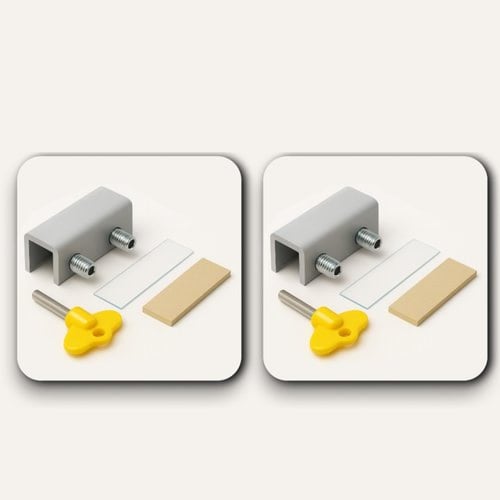 قفل شباك او نافذة 2 قطع امان للأطفال بمسمار مزدوج...