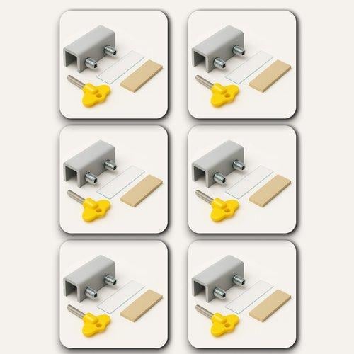 قفل نافذة / شباك أمان للأطفال - 6 قطع مسمار مزدوج...