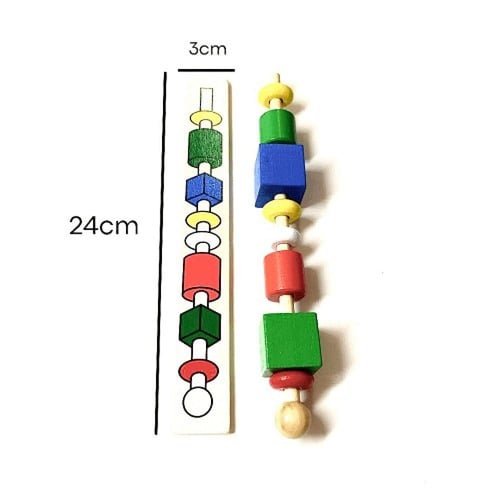 لعبة لظم الخرز الخشبية
