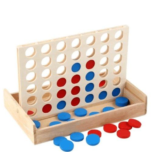 لعبة الاربعة تربح كونكت الشهيرة خشبية الحجم الوسط