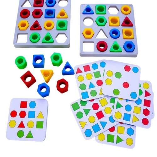 لعبة تحدي مطابقة الاشكال الهندسية