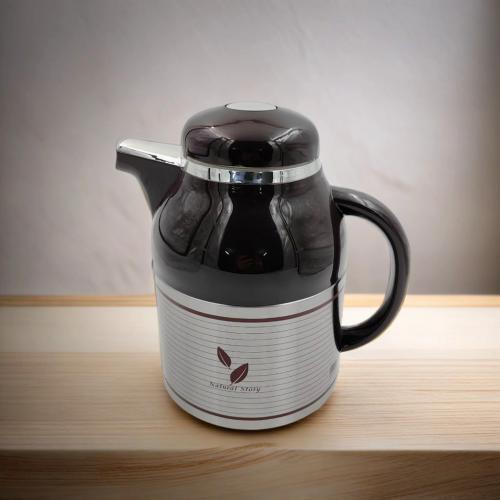 ترمس شاي بفلتر 1 لتر بني وفضي