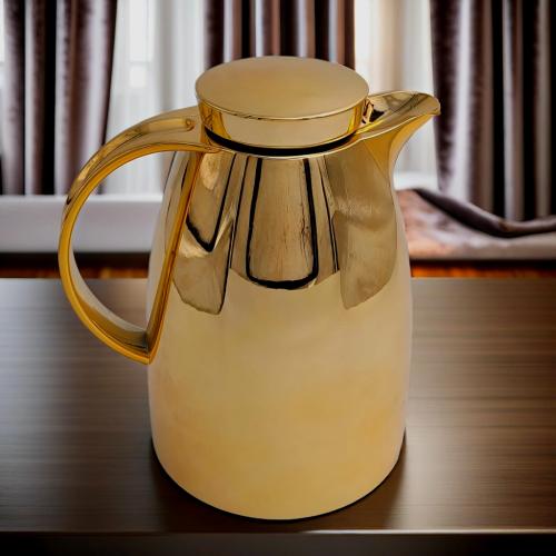 ترمس شاي وقهوة 1 لتر ذهبي لامع جذاب