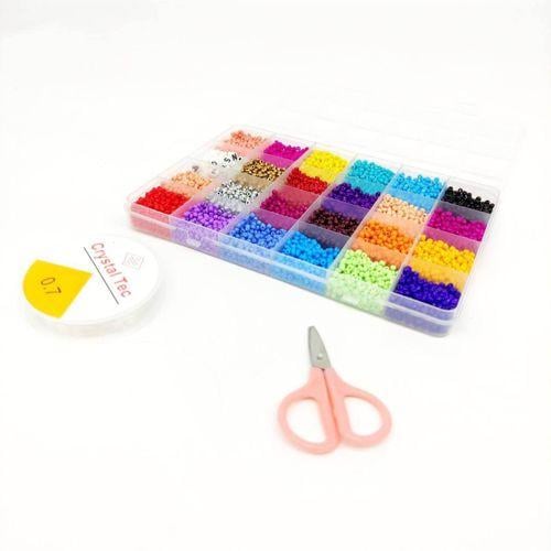 مجموعة خرز 24 لون حجم الخرز صغير جدا