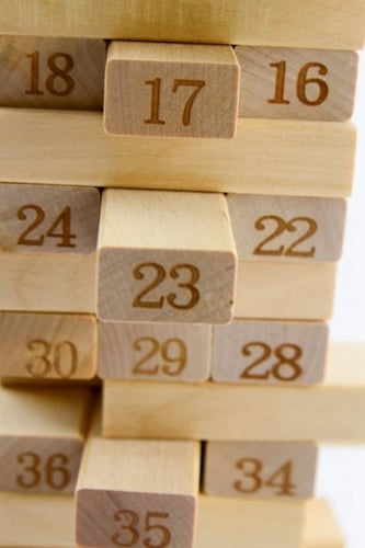 مكعبات جينجا الخشبية ارقام 48 قطعة