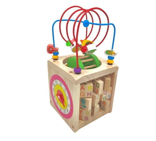 مكعب الانشطة الخشبي