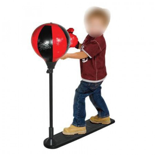 لعبة الملاكمة للاطفال مع قفازات وستاند