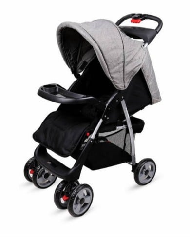 عربية اطفال قابلة للطي بمقعد مريح وقابل للتعديل وط...