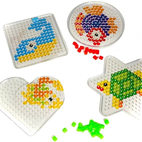 خرز الكوي للاطفال 4 الواح باشكال مختلفة مع ورق كي