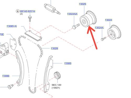 ترس عمود تايمن باترول مكينة 4800