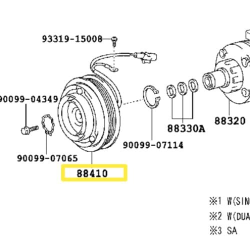 كلتش مكيف دينسو تويوتا فورتشنر 2005 - 2015 - 24730...