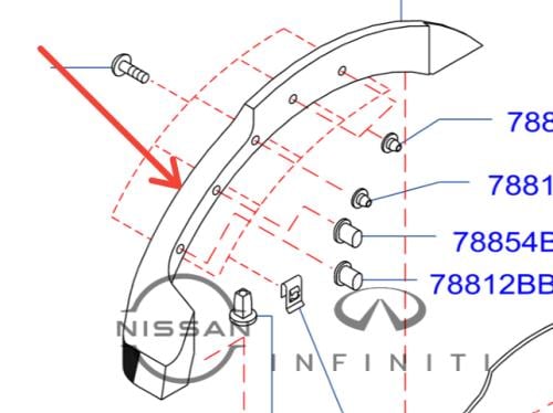زيق رفرف خلفي نيسان باترول فتك TY61/Y61