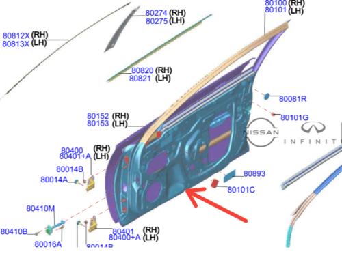 DOOR ASSY-FRONT,RH باب امامي التيماء 2019/2025