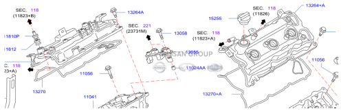 غطاء بلوف انفينتي G35/3725 2006/2014 2009/2018 VQ3...