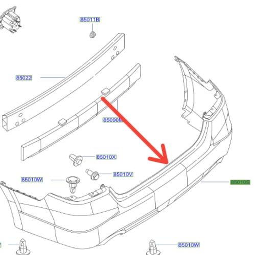 صدام خلفي التيما 2012/2014 - فتحات حساس-أصلي وكالة