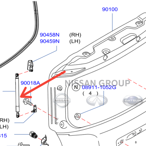 مساعد شنطة نيسان باترول 2010/2019