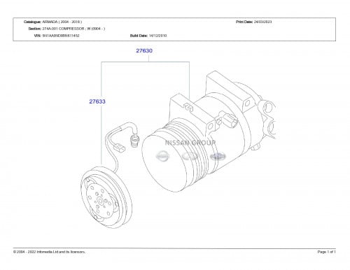 كمبروسر مكيف ارمادا 2004//2015