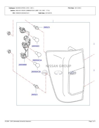 اسطب خلفي نيسان نفارا 2016/2019