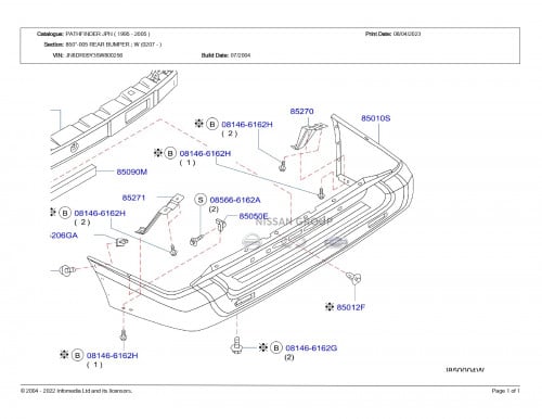 جلدة صدام خلفي باثفندر 2005
