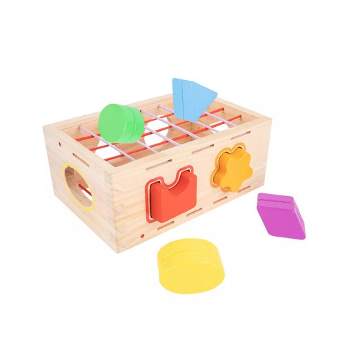 صندوف فرز الأشكال منتسوري الحسي | Shape Sorting Wo...