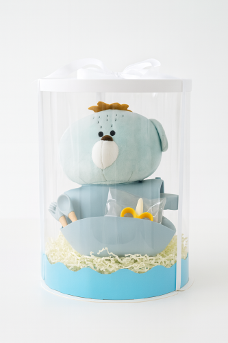 هدايا مواليد دب مع طقم طعام