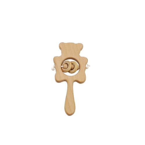 عضاضة و خشخيشة خشبية الدب الكبير | Wooden Big Bear...