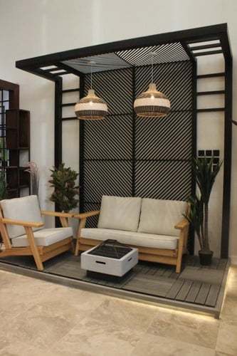 مربعات بديل الخشب رمادي معتق 50سم