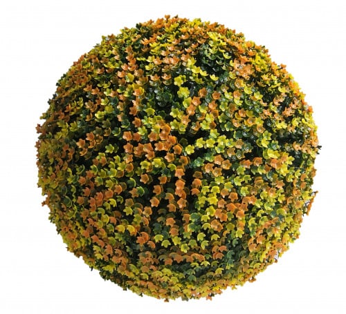 كرة عشب صناعي برتقالي واصفر