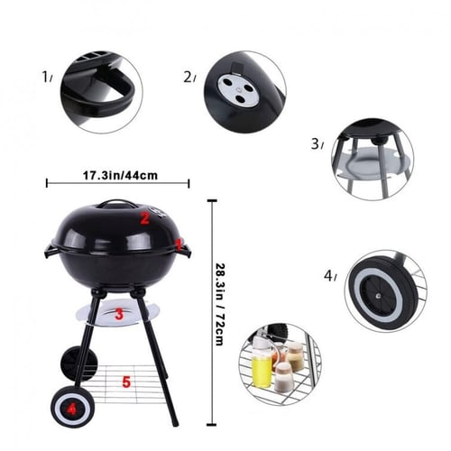 شواية فحم دائرية متحركة