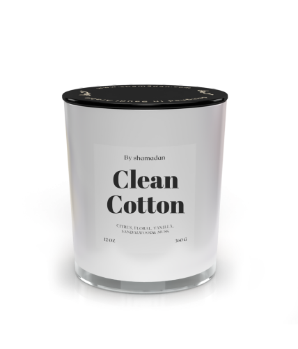 شمعة Clean Cotton برائحة ملطف الملابس