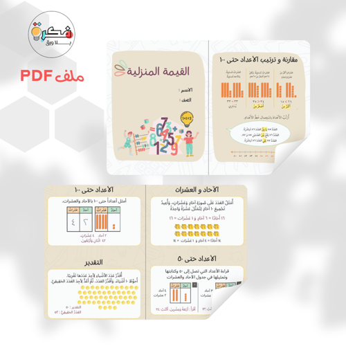 جميع مطويات الرياضيات اول ابتدائي الترم الثاني