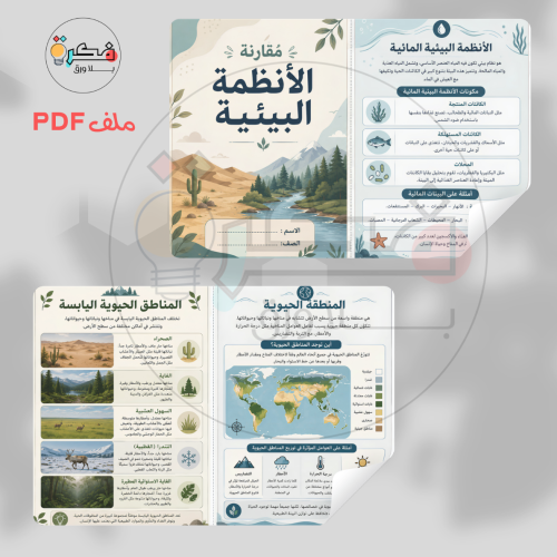 مطوية مقارنة الانظمة البيئية
