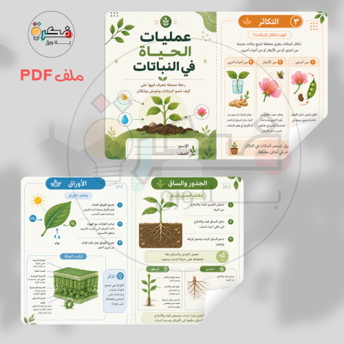 مطوية عمليات الحياة في النباتات