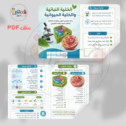 جميع مطويات العلوم سادس ابتدائي الترم الاول