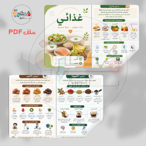 مطوية غذائي ( القهوة و التمر )