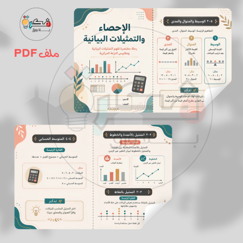 مطوية الاحصاء و التمثيلات البيانية