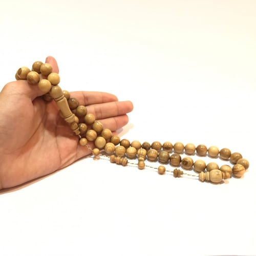 خشب زيتون مع تمليكة عدد الخرز 47 مقاس الخرز 12 مل