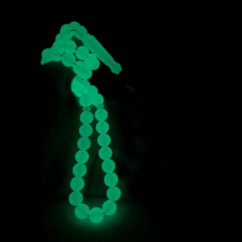 بكلايت مضيء مع طربزونة فضة عدد الخرز 51 مقاس الخرز...