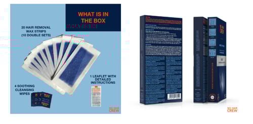 شرائح الشمع (نو هير كرو) لإزالة شعر الجسم للرجال