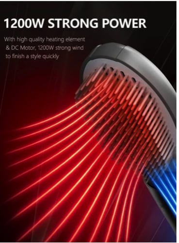 مجفف شعر برو مزود بثلاث سرعات بارد / متوسط ​​/ ساخ...