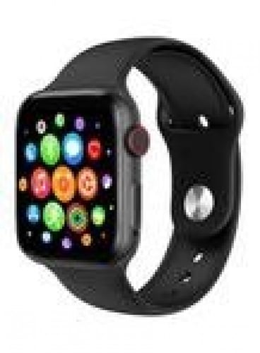 ساعة ذكية شبيهة ابل بنسبة 90% تعمل باللمس لون اسود