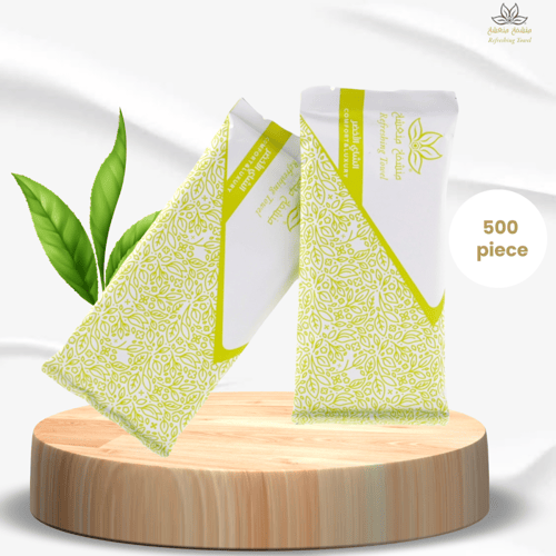 منشفة منعشة برائحة الشاي الاخضر - اخضر