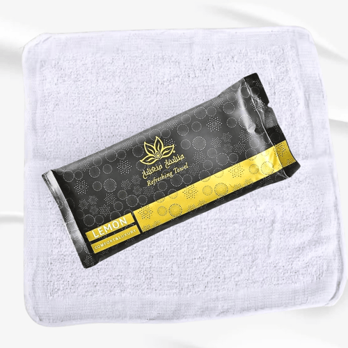 منشفة منعشة برائحةالليمون - اسود ذهبي