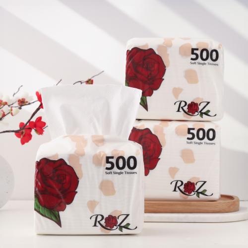 مناديل روز ناعمة 40 حبة*٥٠٠ منديل مفرد