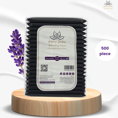 منشفة منعشة برائحةاللافندر - اسود فضي