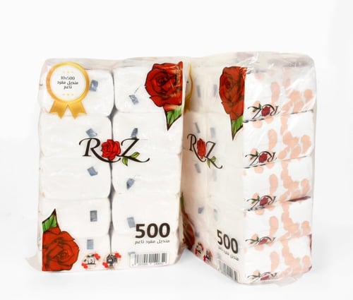 مناديل روز ناعمة 40 حبة*٥٠٠ منديل مفرد