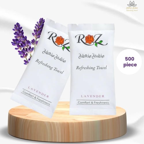 منشفة الروز المنعشة برائحة اللافندر - أبيض