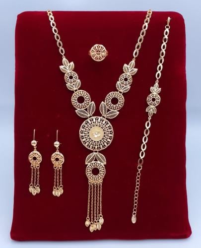 طقم مجوهرات بديل الذهب فاخر