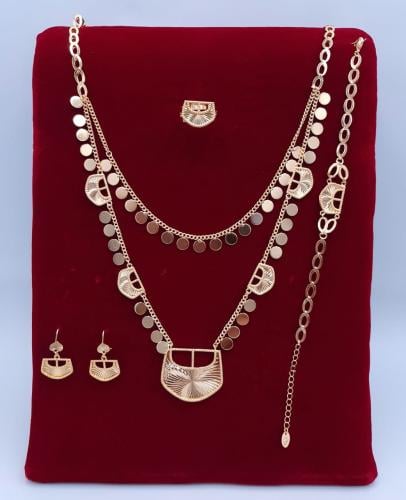 طقم مجوهرات بديل الذهب فاخر