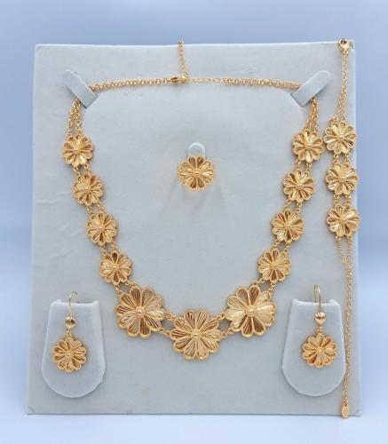 طقم مجوهرات بديل الذهب فاخر